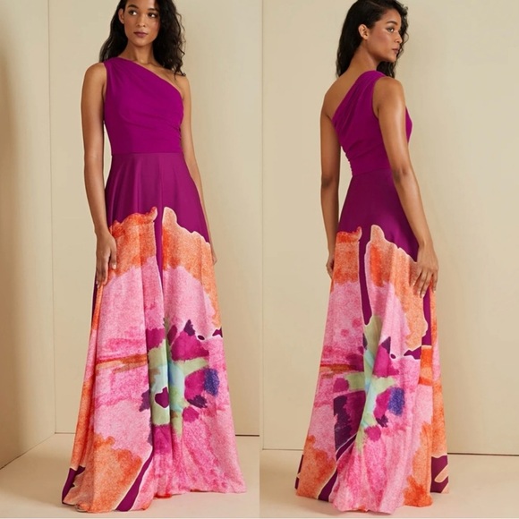 AMUR Atlas One Shoulder Gown - Picture 1 of 10